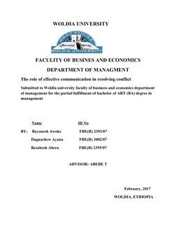 WOLDIA UNIVERSITY
                              
FACULITY OF BUSINES AND ECONOMICS 
DEPARTMEN