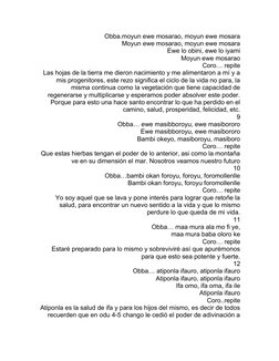 Obba.moyun ewe mosarao, moyun ewe mosara
Moyun ewe mosarao, moyun ewe mosara
Ewe lo obini, ewe lo iyami
Moyun ewe mosarao
Cor