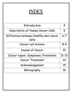 Class 12 Cancer Biology Project File | PDF | Cancer | Cell (Biology)