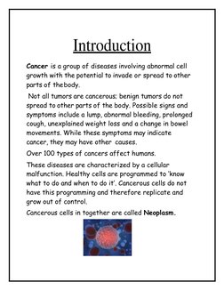 Class 12 Cancer Biology Project File | PDF | Cancer | Cell (Biology)