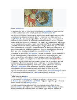 (https://commons.wikimedia.org/wiki/File:Lev-Beh-Ziz.jpg)Leviatán, Behemot y Ziz.
La leyenda dice que en el banquete después