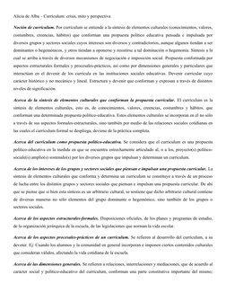 Alicia de Alba – Currículum: crisis, mito y perspectiva
Noción de currículum. Por currículum se entiende a la síntesis de ele