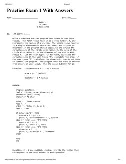 12/5/2017
Exam 1
https://web.cs.wpi.edu/~ghamel/courses/cs1001/exam1.answers.html
1/4
Practice Exam 1 With Answers
Name:_____