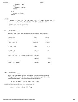 12/5/2017
Exam 1
https://web.cs.wpi.edu/~ghamel/courses/cs1001/exam1.answers.html
4/4
               Answer = .TRUE.