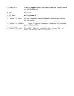 Comic Book Script Formatting Guide | PDF | Text | Written Communication