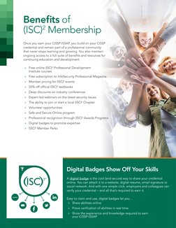 7
Once you earn your CISSP-ISSAP, you build on your CISSP 
credential and remain part of a professional community 
that never