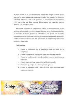 en graves dificultades, es decir, no tienen mas remedio. Por ejemplo: si en este tipo de
empresas los costos se encuentran su