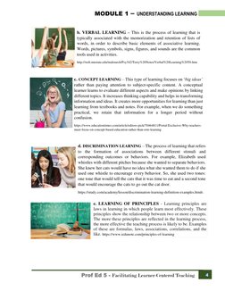 MODULE 1 – UNDERSTANDING LEARNING
Prof Ed 5 - Facilitating Learner-Centered Teaching
