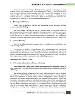 MODULE 1 – UNDERSTANDING LEARNING
Prof Ed 5 - Facilitating Learner-Centered Teaching
Successful learners