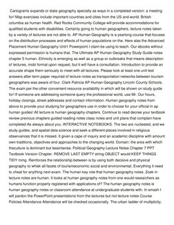 Human Geography Lecture Notes PDF | PDF | Geography | Lecture