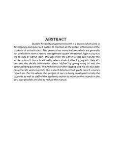 Student Record Management System Report | PDF | Databases | Usability