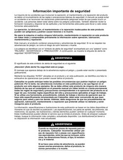 i03993041
Información importante de seguridad
La mayoría de los accidentes que involucran la operación, el mantenimiento y la