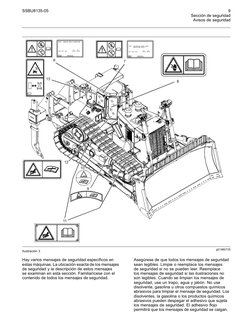 SSBU8135-05
9
Sección de seguridad
Avisos de seguridad
g01960735
Ilustración 3
Hay varios mensajes de seguridad especíﬁcos en