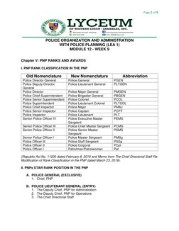 PNP Ranks and Awards Overview | PDF | Police | Inspector
