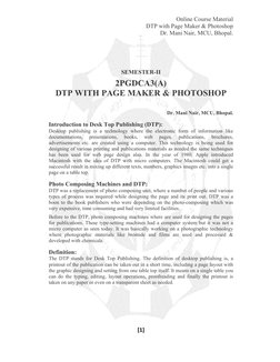 Page Layout Dtp Example DTP with PageMaker & Photoshop Notes | PDF | Page Layout | Printing
