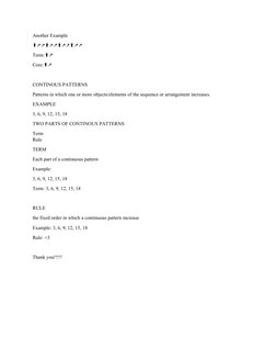 Continuous and Repeating Patterns Guide | PDF | Teaching Methods ...
