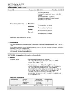 Shell Omala S2 GX 220 Safety Data Sheet | PDF | Dangerous Goods ...