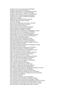 Configure Security Command System (CFGSYSSEC)
Configurar / IP Comando TCP (CFGTCP)
Configurar aplicaciones TCP / IP (CFGTCPAP