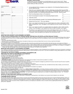 Member FDIC
To keep track of all your transactions, you should balance your account every month.  Please
examine this stateme
