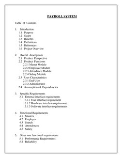 Payroll Management System SRS Document | PDF | Payroll | Databases