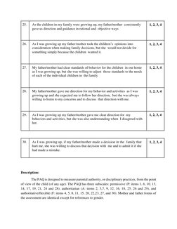 Parental Authority Questionnaire (PAQ) | PDF | Father | Behavioural ...