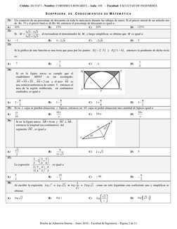 Cédula: 20132471 - Nombre: CORDERO S RONARD L - Aula: A9I    – Facultad: FACULTAD DE INGENIERÍA 
 
Prueba de Admisión Interna