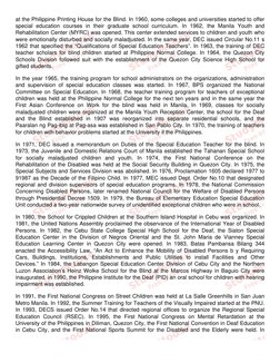 History of Inclusive Education in the Philippines | PDF | Special ...