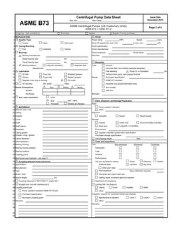ASME B73.1 Centrifugal Pump Data Sheet | PDF | Pipe (Fluid Conveyance ...