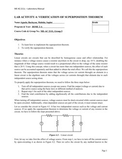 Superposition Theorem Verification Lab | PDF | Electrical Network ...