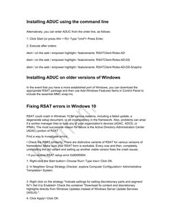  
 
Installing ADUC using the command line 
Alternatively, you can enter ADUC from the order line, as follows: 
1. Click Star