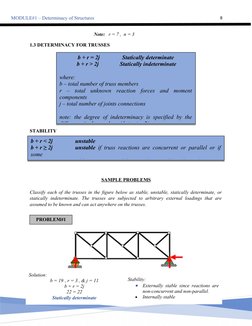 Determinacy and Stability of Structures | PDF | Truss | Force
