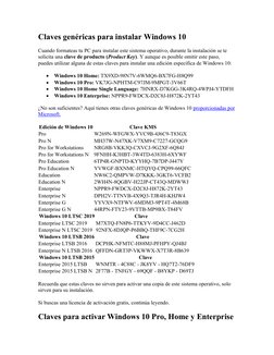 Claves genéricas para instalar Windows 10
Cuando formateas tu PC para instalar este sistema operativo, durante la instalación