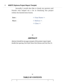 MSBTE Diploma Project Report Template | PDF | Design | Cognition