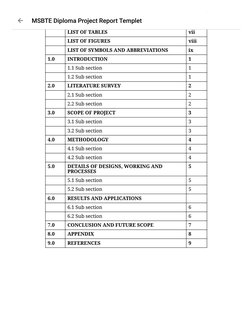 MSBTE Diploma Project Report Template | PDF | Design | Cognition