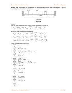 Three-Moment Equation for Beams | PDF | Beam (Structure) | Equations