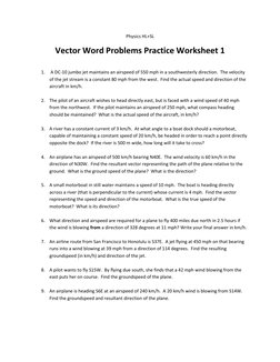Vector Word Problems for Physics Students | PDF