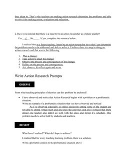 Action Research in Field Study 2 Episode 2 | PDF | Teachers | Action ...