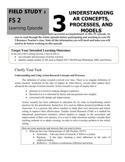 FS2 Episode 3: Action Research Insights | PDF | Action Research | Teachers