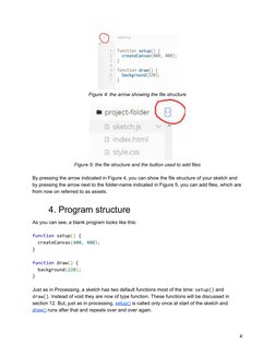 Figure 4: the arrow showing the file structure
Figure 5: the file structure and the button used to add files
By pr