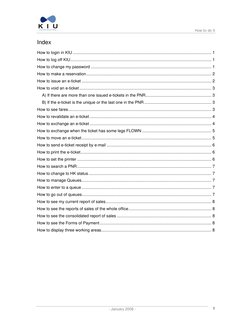 KIU System Manual: Ticketing Guide | PDF | Password | Receipt