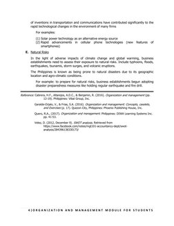4 | O R G A N I Z A T I O N  A N D  M A N A G E M E N T  M O D U L E  F O R  S T U D E N T S  
 
of inventions in transportat