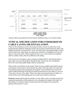 Underground Cable Laying Specifications | PDF | Duct (Flow) | Trench