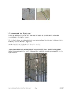 Cement Board Partition Method Statement | PDF | Drywall | Wall