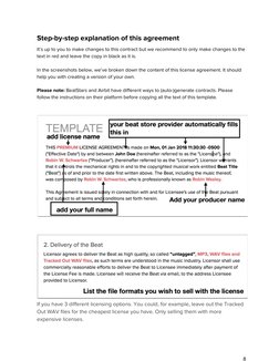 --- 
----- 
Step-by-step explanation of this agreement 
It’s up to you to make changes to this contract but we recommend t