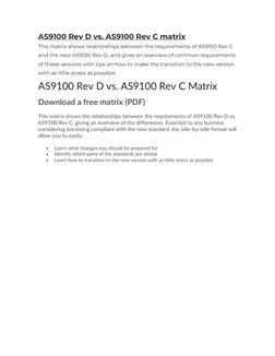 AS9100 Rev D Clause Explanations | PDF | Risk Management | Audit