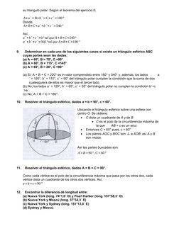 su triangulo polar. Según el teorema del ejercicio 6,
A+a´=B+b´=C+c´=180°
Donde,
A+B+C+a´+b´+c´=540°
Así,
a´+b´ +c´ >0°tal qu