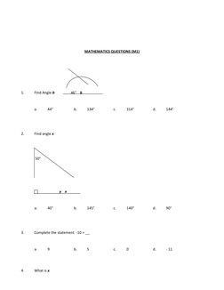 Jcf Math Test JCF Mathematics Entrance Test Guide | PDF | Area | Ratio