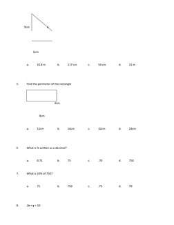 Jcf Math Test JCF Mathematics Entrance Test Guide | PDF | Area | Ratio