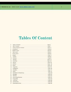 ‌
 
‌
 
‌
 
‌
 
‌
 
Tables‌ ‌Of‌ ‌Content‌ ‌
 
‌ 
1.
 ‌History‌ ‌of‌ ‌Android……………………………………………………………………………..Page‌ ‌4‌ ‌
 
2.