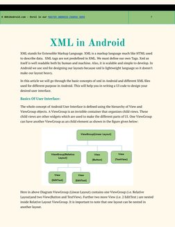 ‌
 
‌
 
XML‌ ‌in‌ ‌Android‌ ‌
 
XML‌ ‌stands‌ ‌for‌ ‌Extensible‌ ‌Markup‌ ‌Language.‌ ‌XML‌ ‌is‌ ‌a‌ ‌markup‌ ‌language‌ ‌muc